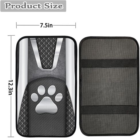 Howilath Sliver Dog Paw Print Cover Cover/Teadering Wheel Cover/Seatbelt Pads/Coasters/Keychain/Armrest Cushion ، 10pcs Auto Interior Accessories in Kuwait