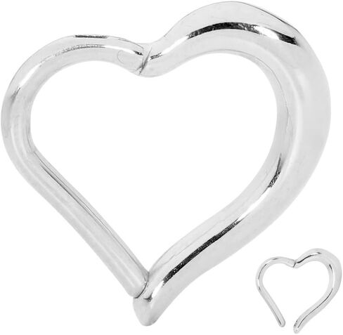 365 Sleepers 316L Surgical Steel Hypoallergenic 16g Love Heart Septum Jewelry مفصلي حلقة خاتم الجسم ثقب حلقات الشفاه الحلزونية الغضروف من الأقراط in Kuwait
