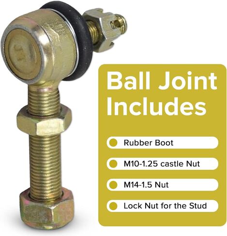 ALVEETECH 3-1/2 "مجموعة مفصل الكرة الطويلة لكولمان AT125-EX و ATVS ATVS-تصميم مؤشر الترابط في اتجاه عقارب الساعة الجانبين اليسرى/اليمين مفاصل التوجيه المقودات المقودات ، استبدال 4-WHEELER ATV ملحقات ATV in Kuwait