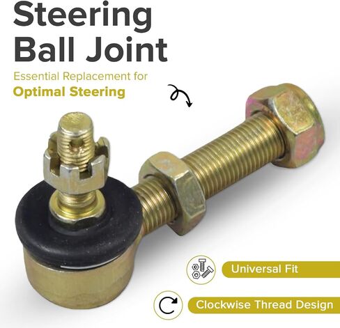 ALVEETECH 3-1/2 "مجموعة مفصل الكرة الطويلة لكولمان AT125-EX و ATVS ATVS-تصميم مؤشر الترابط في اتجاه عقارب الساعة الجانبين اليسرى/اليمين مفاصل التوجيه المقودات المقودات ، استبدال 4-WHEELER ATV ملحقات ATV in Kuwait