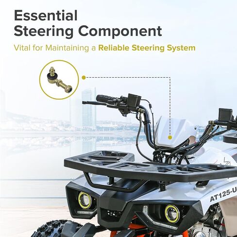ALVEETECH 3-1/2 "مجموعة مفصل الكرة الطويلة لكولمان AT125-EX و ATVS ATVS-تصميم مؤشر الترابط في اتجاه عقارب الساعة الجانبين اليسرى/اليمين مفاصل التوجيه المقودات المقودات ، استبدال 4-WHEELER ATV ملحقات ATV in Kuwait