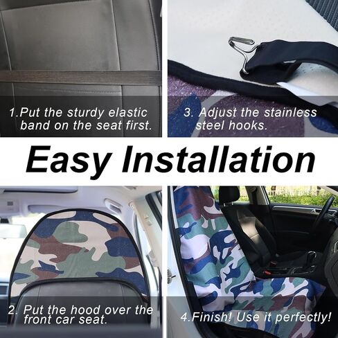 Sweat Towel Car Seat Cover Protector Front Seats for Gym Workout, Running, Swimming, Beach and Hiking, Waterproof Universal Seat Cover for Car, Truck, Van & SUV (Camouflage, 1pcs Front Seat) in Saudi Arabia