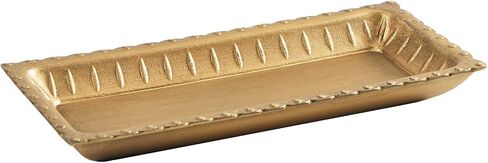 Vintage Gold Decorative Trays for Coffee Table Home Decor Farmhouse, Wood Powder Compressed Trays for Bathroom Ottoman Jewelry Organizer Perfume, Tray for Table Centerpieces in Saudi Arabia