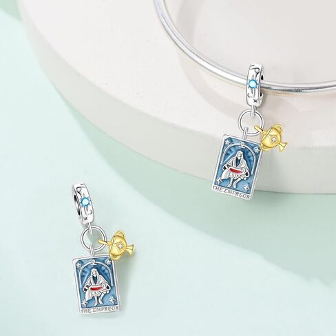 سحر بطاقة التارو 925 سحر الفضة الاسترليني لأوروبا وأمريكا الأساور والقلائد عيد ميلاد العودة إلى هدايا هدايا المرأة in Kuwait