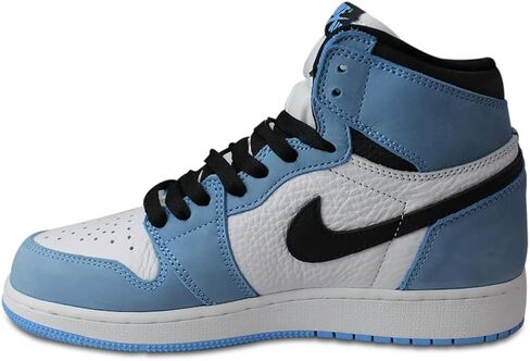 Nike Unisex Air Jordan 1 Retro HI OG (GS) Sneakers, Kids, White/Black-University Blue, 5.5Y M US in Saudi Arabia