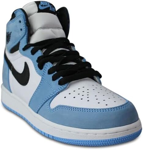 Nike Unisex Air Jordan 1 Retro HI OG (GS) Sneakers, Kids, White/Black-University Blue, 5.5Y M US in Saudi Arabia