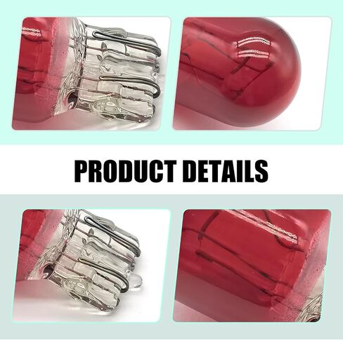 5 PCS 7443 Light Bulbs, T20 Dual Wire Plug and Play 7443 Brake Light Bulb, 7443 Miniature Bulb Tail Light Bulb, 12V 21/5W Reverse Light Bulb, Lighting Replace for Cars, Trucks, SUVs (Red) in Saudi Arabia