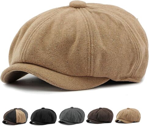 رجال 8 لوحة Newsboy Cap Vintage Tweed Cap Capbie Cabbie Flat in Kuwait
