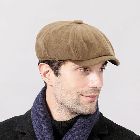 رجال 8 لوحة Newsboy Cap Vintage Tweed Cap Capbie Cabbie Flat in Kuwait