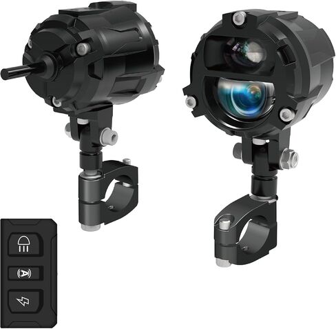 M901 Smart Motorcycle Spotlight, 180W Cornering Light, Built-in Six-Axis Gyroscope, 120° Wide Angle, Automatic Brightness Adjustment for High/Low Beam, IP67 Waterproof and Dustproof. in Kuwait