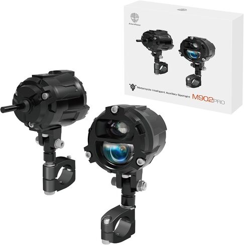 M901 Smart Motorcycle Spotlight, 180W Cornering Light, Built-in Six-Axis Gyroscope, 120° Wide Angle, Automatic Brightness Adjustment for High/Low Beam, IP67 Waterproof and Dustproof. in Kuwait