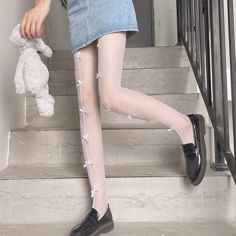 SERAPHY 2 Pairs Women's Patterned Tights Black White Lace Tights Fishnet Floral Stockings Sexy Pantyhose Leggings in Saudi Arabia
