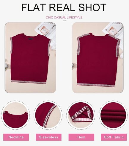 Dokotoo Womens Summer Cap Sleeve Tops 2025 Crewneck Sweater Vest Stak in Kuwait