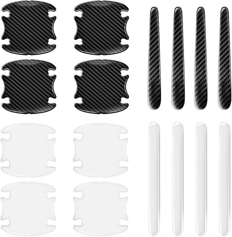 16PCS Car Door Handle Cup Scratch Protector Set, Waterproof Car Door Bowl Sticker Protector Film, Anti-Scratch Car Paint Cover Guard Pad Universal for Most Cars, SUVs (Transparent) in Kuwait