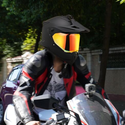 VCOROS Helmet Face Shield for Sedici Duale Mips Helmet Visor Mips Parlare For SEDICI Duale Forged Carbon Helmets Replacement (Chrome Red) in Saudi Arabia