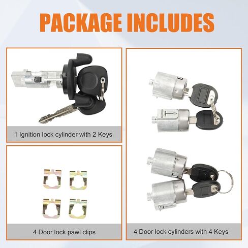 أسطوانة مفتاح الإشعال وأسطوانات قفل الباب مجموعة مفاتيح متوافقة مع Chevy Express 1500 2500 3500 Van/for GMC Savana 1500 2500 3500 Van ، 2001-2007#استبدال 704600 706591 in Saudi Arabia