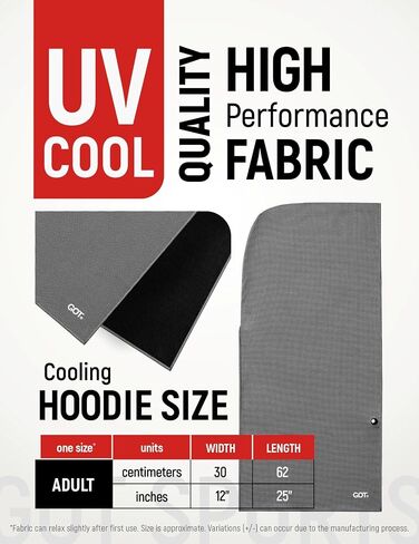 GOT Sports Cooling Hoodie Towel - Instant Cooling with Evaporative Effect - UV Cooling Head & Neck Wraps for Men Women in Saudi Arabia