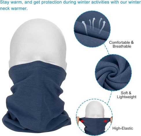 PATIKIL Winter Neck Warmer Windproof Neck Gaiter Cold Weather Scarf Face Covering Ski Gaiter for Men Women in Saudi Arabia