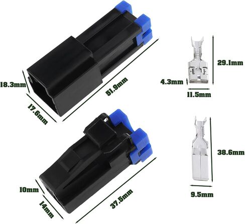 5 Set 2 Way 2 Pin High Current 9.5mm Multi Connector and Terminals 60AMP 60-A Rated Electrical Connector for Automotive Motorcycle Truck in Saudi Arabia