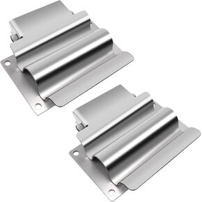 SH675SS 2 Pack Stainless Steel Spring-Loaded Shovel Holder for Dump Truck and Trailer, Heavy Duty Tool Mount