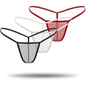 حزمة من 3 نساء من Thongs G-string thongs للنساء مثير ملابس داخلية منخفضة