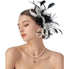 Womens Fascinator Derby Hats رئيس العشر 20s إكسسوارات الشعر عتيقة لدربي حفل زفاف شاي