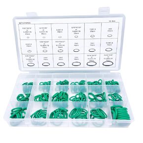 O RING LING CHIT O-RING SEALING SETKET SET AUTOMOTIVE REPOCALION AC REPART AC KIT AUTO AUTO REPOR RUBBER FACET SPIGOT SEAL SEAL FOR Outdoor (270 ، Green ، O-Rring Kit)