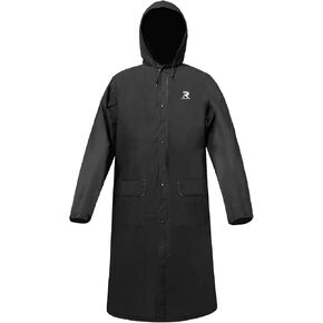 Long Raincoat for Adult Waterproof Lightweight Rain Jacket Reusable Rainwear