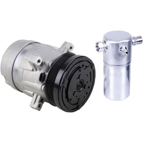 AC Compressor w/A/C Drier For Chevy S10 S-10 GMC Sonoma Isuzu Hombre 2.2L 4-Cyl 1998 1999 2000 2001 2002 2003 - BuyAutoParts 60-86118R2 NEW