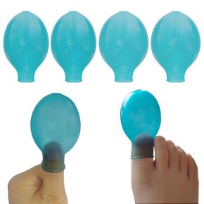 Finger Waterproof Sleeve, Toe Soak Sleeve, Reusable Silicone Nail Protector for Finger Cracking, Finger Pain and Shower Bath (4)