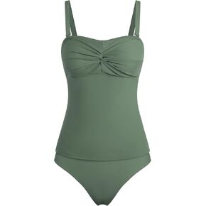 ZAFUL Tankini Swimsuits for Women 2025 Tummy Control Twist Front Tankini Top Two Piece Modlily Swimsuits for Women