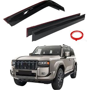 Auxko Rain Guards for Hyundai Santa Fe 2024 2025 ، Window Vent Visor Ascedor - 3M Tape Rain Guard Windows for Santa Fe Car Window