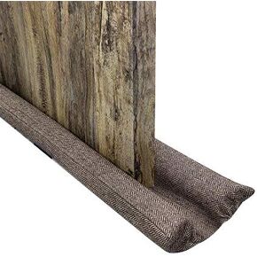 Under Door Draft Stopper- Bottom of Door Draft Blocker 36 inch Adjustable（Rayon，Brown）