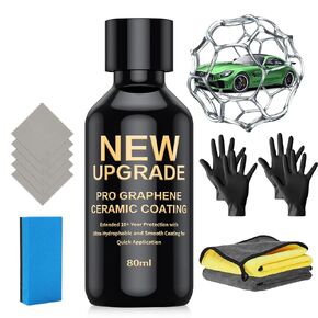 Advanced High Gloss Graphene Ceramic Coating Kit, Adds Gloss,Ceramic Coating for Cars,Shine,10+Years of Protection for Auto, Boat, Motorcycle