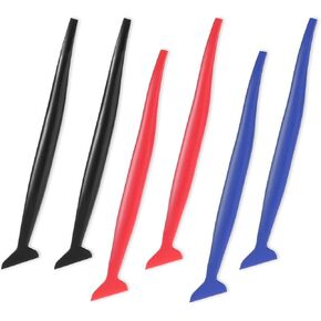 6 PCS Car Micro Squeegee Curves Slot Tint Tool Set 3 in 1 Auto Vinyl Wrapping Tools Vinyl Car Wrapping Flexible Micro Squeegees with Different Hardness for Installing Vehicle Wraps Window Tinting