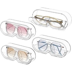 Acrylic sunglass Organizer Wall Mounted, Sunglasses Holder With Lid, Clear Sunglasses Display Stand Rack for Women
