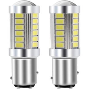 1157 LED White Bulb， 12V 24V Super Bright LED Light Bulbs, Reverse Lights ，1500 Lumens, 6000K with Projector Lens. Backup Reverse Tail Light, 2 Pack