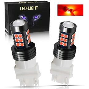 3156 3157 LED Lights Bulbs Xtreme Super Bright T25 3056 4057 4157 3457K 3057 5730 33-SMD Reverse, Signal, Brake Stop Tail Light, 6000K Xenon White (Red)