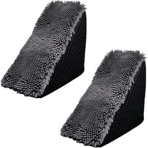 2 Pcs Triangle Tire Shine Applicator, Reusable Tire Dressing Applicator Pads, Tire Gel Sponge Contoured for Car Detailing Cleaning