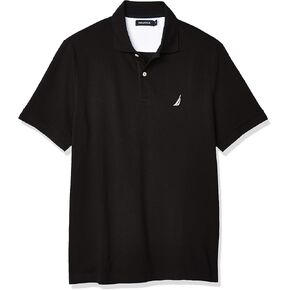 Nautica Men's Short Sleeve Solid Cotton Pique Polo Shirt