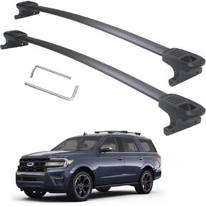 AutekComma ثقيلة التحميل 260 رطل الحمل رف سقف العارضة متوافقة مع Ford Expedition/Max/Lincoln Navigator 2018-2024