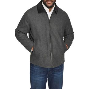 Dockers Men Wool Blend zip up stack up مع مريلة مبطن