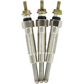 3X Glow Plug 32A66-03100 32A66-03102 Compatible with Mitsubishi S4S S3L S3L2 Engine Forklift Truck FD15 FD18 FD14 Compact Tractor VG60 VY60 GX510 Excavator MM35T MM40CR MM30CR MM30CR2 10.5V