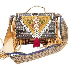 Handmade Sindhi Cultural Embroidered Hand Bag for Women – Traditional Mirror Work Ethnic Bag for Weddings & Festivals.
