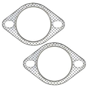 2.75 Inch 70mm Exhaust Gasket 2 Bolt for Muffler Flange Manifold High Temperature Graphite w/Fire Ring 2 Pcs