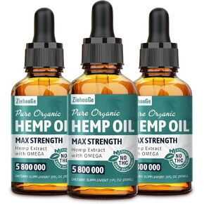 Hemp Oil Organic for Sleеp (3 Pack) - Maximum Strength Hemp Seed Tincture- 100% Natural Drops for Anxiеty Pаin Stress Relax