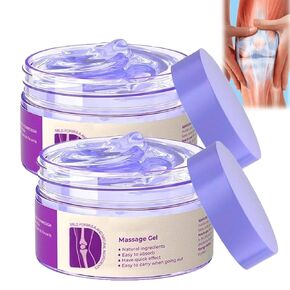 Joint Gel Purple Gel, Soothing Massage Cream for Knees, Lumbar, Neck, Hands, Feet Activities Throughout The Body, 2 PCS