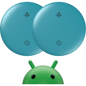 Android Smart Bluetooth Tracker (2025) Compatible AirTag with Google Find My Device, Air Tracker Tags for Android, Key Finder GPS Item Locator for Keys, Bags, Luggage, IP67 Waterproof, Blue, 2 Pack