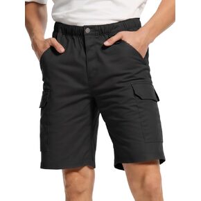 WORK IDEA Men's Cargo Shorts Cotton Drawstring Stretch Short Relaxed Fit