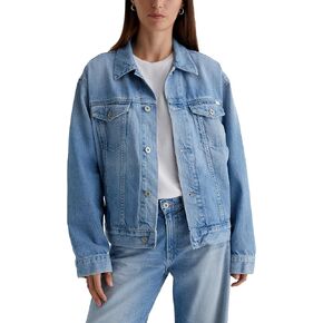 Women's Ramie Oversized Trucker Jacket